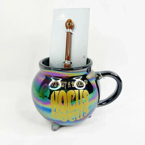 Hocus Pocus Iridescent Cauldron Mug and Spoon Set Disney
